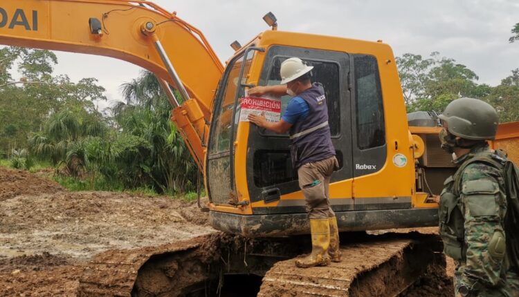 Operativo contra la minería ilegal deja tres detenidos