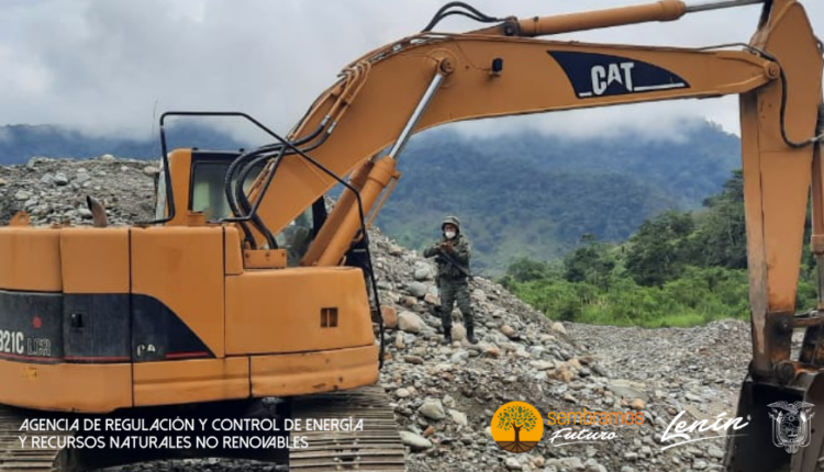 HALLAN MAQUINARIA QUE ERA UTILIZADA PARA MINERÍA ILEGAL