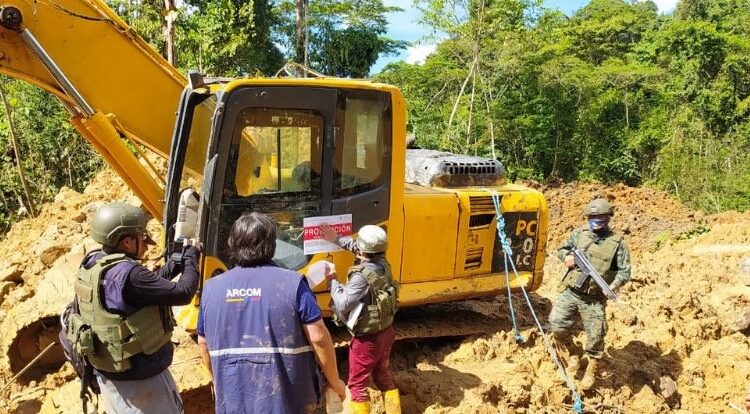 Actividades de Minería ilegal en Sucumbíos