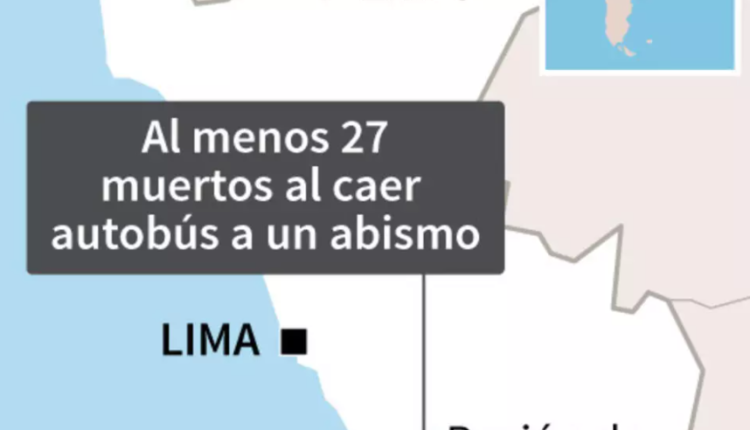 Accidente de autobús que transportaba mineros deja 27 muertos en Perú