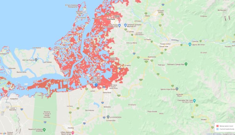 Zonas costeras de Ecuador podrían desaparecer en 2050