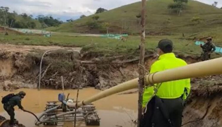 Contundente golpe de la Fuerza Pública en operación contra la minería ilegal en el Caquetá