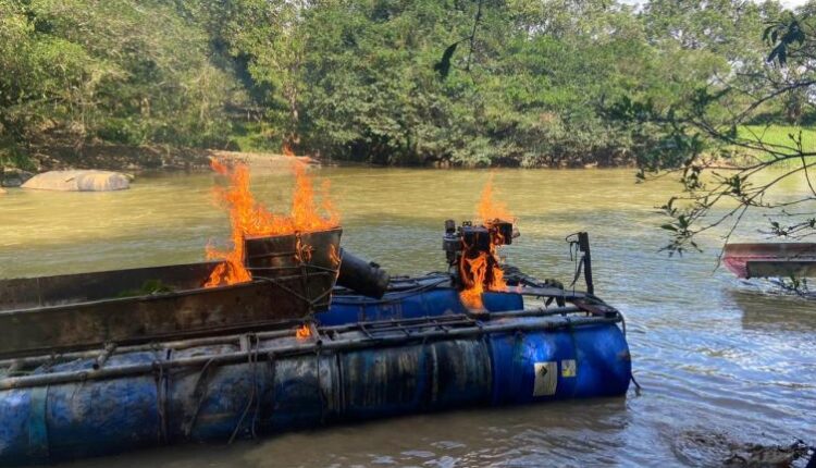 Golpe a la minería ilegal en Antioquia, incautaron elementos valorados en más $500.000.000