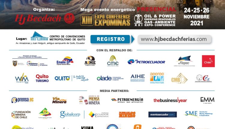 Faltan 312 horas para XIII Expo Minas y XXI Ecuador Oil & Power 2021