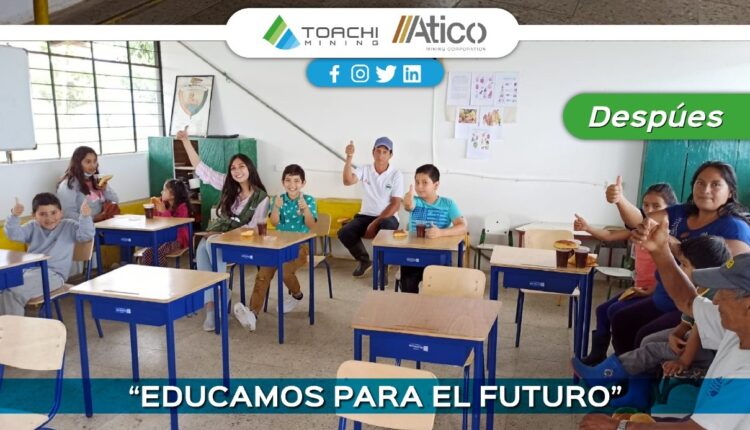 Proyecto minero La Plata dona sillas y pupitres a escuela en Bella Vista