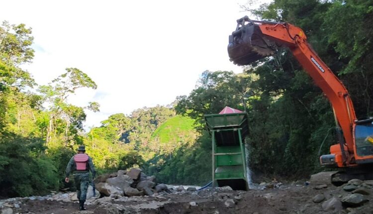 Autoridades de control inhabilitan nuevo punto de minería ilegal en el río Cuyes