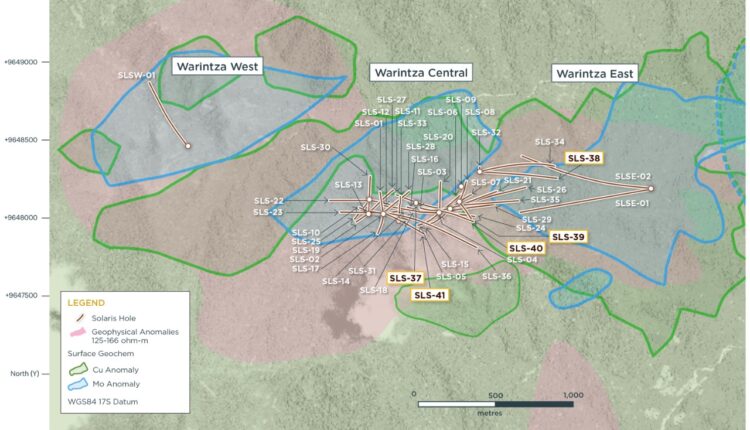 Proyecto Warintza Central se extiende hacia el sur, sureste y aún abierto