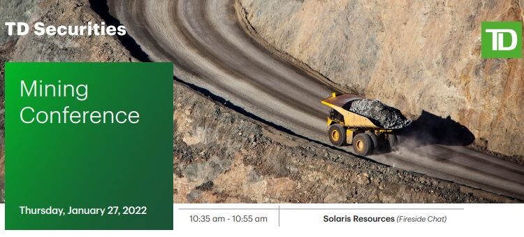 Solaris Resources participará en evento virtual ‘Mining Conference’