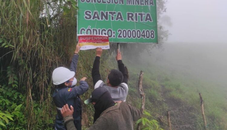 Clausuran concesión por realizar actividades mineras antitécnicas en Chimborazo