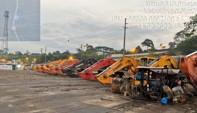 Minería ilegal en Napo: suman 55 las máquinas pesadas incautadas