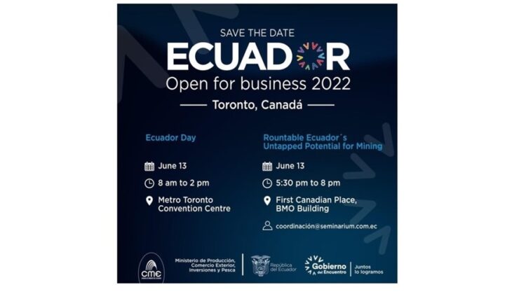 Ecuador Open For Business 2022 llega a Toronto, Canadá