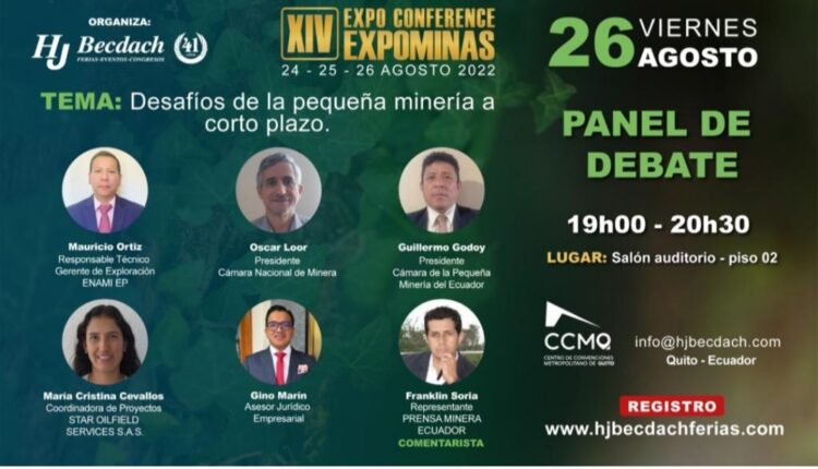 Franklin Soria modera debate sobre minería en Expominas agosto 2022