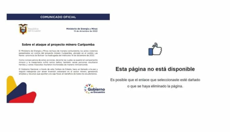 Ministerio de Energía y Minas se retractó sobre su comunicado en contra de la agresión antiminera