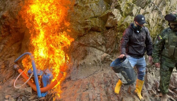 Operativo Exitoso: Fuerzas Armadas Decomisan Equipos Claves en Lucha contra Minería Ilegal en Sigsig, Azuay