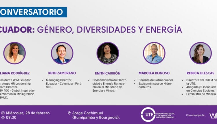 Conversatorio «Ecuador: Género, Diversidades y Energía» organizado por la Universidad UTE y el Laboratorio Social de Innovación Energético Minero