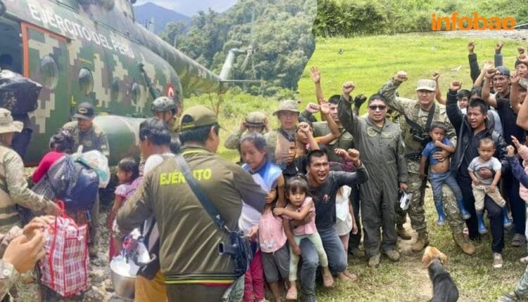 Ejército del Perú rescata a 53 miembros de una comunidad nativa afectada por minería ilegal en Amazonas