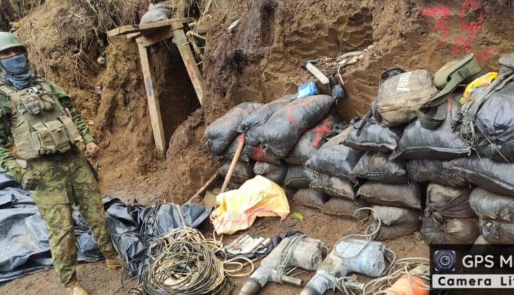 Fuerzas Armadas del Ecuador desmantelan operación de minería ilegal en El Chical, Carchi