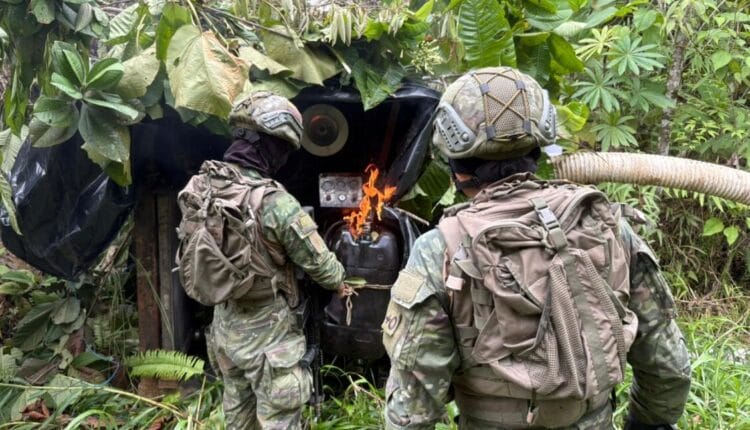 Ejército neutraliza infraestructura minera ilegal en la frontera norte