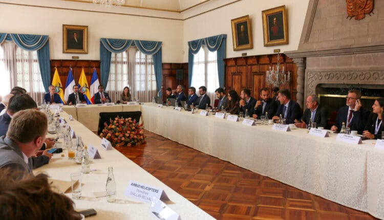 Gobierno del presidente Daniel Noboa impulsa la inversión francesa en proyectos estratégicos de Ecuador