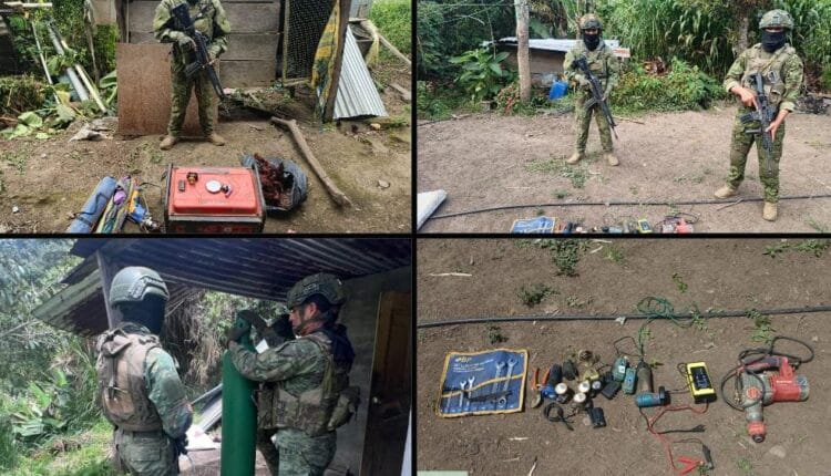 Autoridades intensifican controles y desmantelan campamento minero ilegal en Imbabura