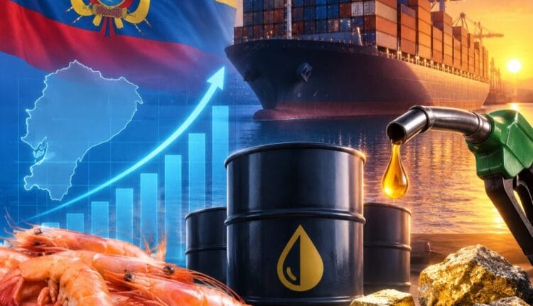 Importaciones de Ecuador crecen con fuerza por combustibles, mientras minería y camarón sostienen las exportaciones